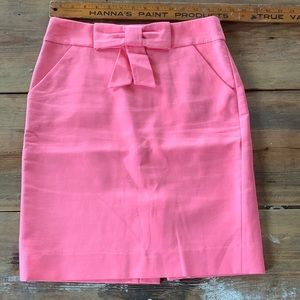Bundle any 3 skirts for $25  🎉 Bright Pink Bow Front J. Crew Skirt